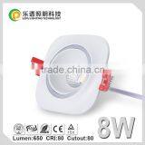 TUV and SAA Approved High Cri>85 Super Brightness Sharp Cob Square Led Downlight With Fast Wiring Driver Factory Price