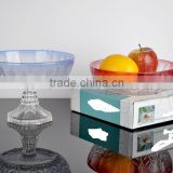 glass fruit plate with stand