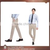 Custom new design fashion casual men cotton chino trousers pants