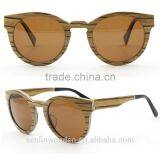 2015 New Women Band Design Glasses Vintage Wood Round Frame Bike Sunglasses Polarized Len With Paper Case Sol Gafas thumbnail-1