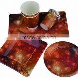 Shaped Custom Printed Halloween Design Paper Plates and Cups Sets thumbnail-2