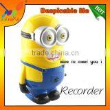 Factory Directly Sell New Design Battery Operated Despicable Me Recorder Talking Toy