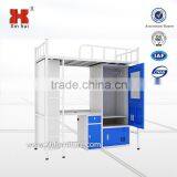 High Quality Metal Bunk Bed With Desk and Wardrobe thumbnail-1