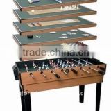 Factory promotion High grade wooden 9 in 1 Multi games table. Billiard table, soccer table, chess, backgammon, poker card, etc