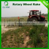 Pasture equipment hydraulic tyre type tractor folding rake