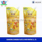 High Quality Aluminum Foil Water Pack Spout Bag / Custom Printed Stand up Pouch With Corner Spout thumbnail-6