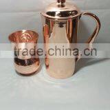 Copper Cup With Pitcher for Yoga Benefits