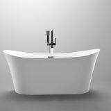 Sunzoom China Supplier Tender Low Cost Bathtub70inch Curved Bathtub Black thumbnail-2