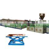 PVC PP PS PE Plastic Hollow Cross Section Plate Extrusion Line thumbnail-1