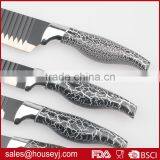 Set of 5pcs Knife Set Non Stick Color Kitchen Knife Blade With"V"wave Grooves Design thumbnail-3