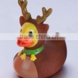 Christmas tub swimming toy deer design PVC baby floating bath duck