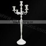 WHITE CANDELABRA CANDLE HOLDER ALUMINIUM METAL CANDELABRA,STYLISHCANDELABRA,FACETED CANDELABRA thumbnail-1
