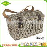 Custom China Manufacture Export Nice Quality Empty Handmade Cheap Large Wicker Picnic Basket thumbnail-2