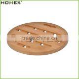 Fashion Bamboo Round Trivet/Bamboo Hot Pot Hoder Pads& Mat/Homex_Factory thumbnail-2