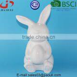 BSCI Audit QUANZHOU Factory EASTER Bunny Funny Ceramic Rabbits, Porcelain Animal Figurines thumbnail-2