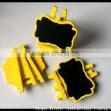 Yellow Wooden Blackboard, Multi-function Decorative Chalkboard With Stand thumbnail-3