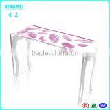 Wholesale Round Acrylic Tables,lucite Coffee Table, Acrylic Furniture With Colorful Base thumbnail-4