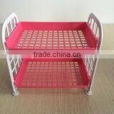 2 Layers Plastic Hollow Shelf Strong Shelf thumbnail-1