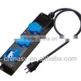 CE 3 Way French Electrical Extension Socket IP44