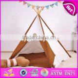 Deluxe Indoor Play Kids Teepee Tent Natural Cotton Canvas Indian Kids Teepee Tent W08L005 thumbnail-4