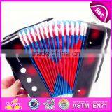 Hot Selling Kids Toy Wooden Musical Button Accordion W07K006C thumbnail-2