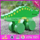2017 New Products Kids Animal Toy Wooden Crocodile Car Toy W04A318 thumbnail-5