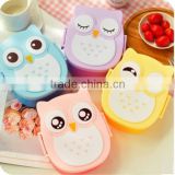 New Kawai/Cute Lunch Box/Bento/Plastic/Animal/Orange/green MADE IN CHINA,hot new product for 2015,CUSTOM plastic lunch box