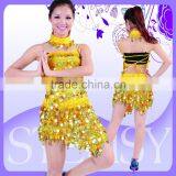 Shine Gold Coin Club Sexy Dress Girl or Lady Summer Party Club Dress thumbnail-1