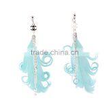 Funky Feather Earrings,jewelry Feather Charm Pendant Earrings,long Feather Accessories Earrings thumbnail-5