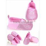 Wholesaler Shoes Stock for New Born Baby Sequines Yellow Pink Easy Wear Child Shoe thumbnail-5