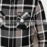 Mens Black and White Check Shirt in Bulk thumbnail-3