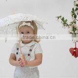 High Quality 100% Linen Baby Girl Clothes Vintage Romper Little Girl Overalls Custom thumbnail-4