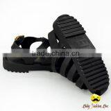 Fancy Kids Plain Black Soft Silicone Gladiator Wear Resistant Baby Boy Summer Flattie Casual Snadals Shoes thumbnail-4