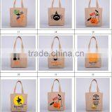 Halloween Bucket Halloween Tote Bags With Handle Pumpkin Christmas Shopping Bags Festival Gifts Bag Halloween Canvas Bag thumbnail-1