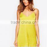 Women Pleat Front Smooth Satin Sexy Night Sleeping Dresses Wholesale thumbnail-2