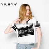 Sports Style Latest 2015 Summer Elegant Shirts for Ladies With Paillettes Decoration thumbnail-3