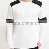 High Quality Black White Colorblocked Cotton-Blend Mens Collar Sweatshirt thumbnail-5