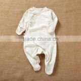 2017 Spring Long Sleeves Baby Infants Romper Stripe Pattern Natural Colored Cotton Bodysuit Jumpsuit Onesie Wear Clothes thumbnail-4