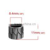 304 Stainless Steel Spacer Beads Cylinder Silver Tone thumbnail-2