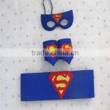 DIY Superman Cape Mask Fancy Dress Kids Childrens Halloween Super Hero thumbnail-3