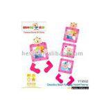 Wooden Toys-Doudou Bear Folding Heart Frame(wood Photo Frame,children Wooden Photo Frame,wooden Picture Frame) thumbnail-1