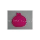 Green Silicone Coin Purse Handbags Waterproof With Debossed