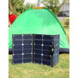 Custom Black 5V 18V USB Car Anderson Plug Output Solar Camping Charger 60W Foldable Solar Panel thumbnail-2