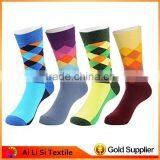 Hot Selling Christmas Kawaii Funny Sock Stripes Argyle Colorful Men's Dress Socks Made in China thumbnail-2