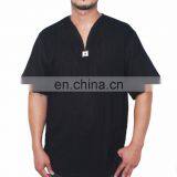 Men's V-Neck T-Shirt 100% Cotton Thai Hippie Shirt Beach Yoga Top thumbnail-3