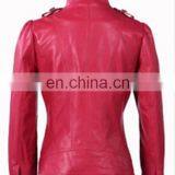New Collection High Quality Fashion Women Casual PU Leather Jacket thumbnail-2