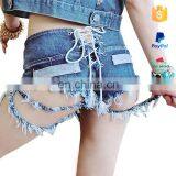 Wholesale Ripped European Ladies Fashion Short Pants thumbnail-2