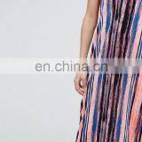 2017 Latest Design Midi Pencil Dress Splash Print V-neckline Dress Adjustable Straps Dress For Women thumbnail-4