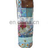 Banjara LEATHER Style Yoga Bag Yoga Met Bag Ethnic Hand Embroidered ViNtAgE INDIAN Kantha YOGA Mat Bag Crossbody Embroidered Yog thumbnail-1