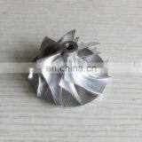 RHF5H 43.26/56.00mm 6+6blades High Performance Turbo Billet/milling/aluminum 2618 Compressor Wheel for VF38/VF40/VF54 thumbnail-2